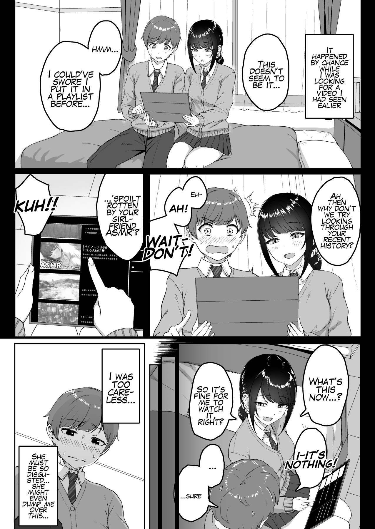 Hentai Manga Comic-My Younger Girlfriend Caught Me Listening To ASMR-Read-3